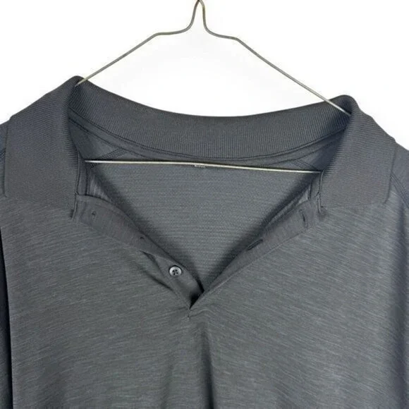 Lululemon Mens Performance Polo Size XXL Gray Short Sleeve‎ Golf Sporty Athletic - Picture 3 of 11